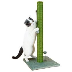 YOULERBU Vertical Cat Scratching Post 29'' Tall, Cat Claw Scratch Post with Sisal Rope Cat Scratch Post for Cats and Kittens（Green）