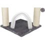 Royal Pet Club Baza Scratching Post, Gray, with Hammock, Brush Scratcher, Dangling Pom-Pom