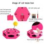 Electric Interactive Cat Toy Maze Box,Automatic Smart Random Rotating Plush Worm Teaser,Kicker Cat Balls Bell Catnip Toys,Cat Toys for Indoor Cats,Kitten,Kitty -Auto Off Timer,Battery Included