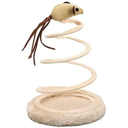 Fuerlun Interactive Scratch Cat Toys with Mouse, Cute Cat String Toy Teaser Scratcher for Indoor Cats & Kittens Fuerlun Interactive Scratch Cat Toys with Mouse, Cute Cat String Toy Teaser Scratcher for Indoor Cats & Kittens