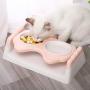 ocijf179 Pet Feeding Bowl Cat Dog Double Bowls Drinking Feeding Feeder Water Dispenser Food Container - Green