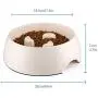 Flexzion Dog Bowl Slow Feeder, Anti-Gulping Pet Slower Feed Bowls (1.5-4 Cups) Size Capacity Food Container Dish with Raised 3 Column Design for Wet Dry Food Small Breed Puppy Animal Slow Down Eating