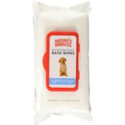 Natures Miracle Deodorizing Bath Wipes - Spring Waters Scent - (2 Packs of 100 Count)