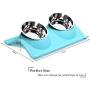 UPSKY Double Dog Cat Bowls Premium Stainless Steel Pet Bowls No-Spill Resin Station, Food Water Feeder Cats Small Dogs.