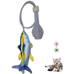 NC Cat Kicking Fish Toys, Realistic Beating Fish, Cat Interactive Toys, Cat Fun Toys, Safe Plush Toys, Pet Toys, Artificial Fish, Sports Kitty Toys, Cat Sports Fun Toys, Toys with Mint,Catnip Fish