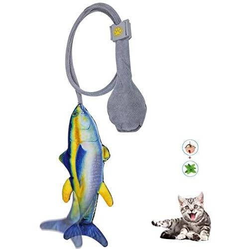NC Cat Kicking Fish Toys, Realistic Beating Fish, Cat Interactive Toys, Cat Fun Toys, Safe Plush Toys, Pet Toys, Artificial Fish, Sports Kitty Toys, Cat Sports Fun Toys, Toys with Mint,Catnip Fish