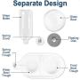 QUXIANG Double Dog Cat Bowls Gravity Pet Food Feeder and Water Dispensers Pet Automatic Water Dispenser Detachable Dog Feeder Bowl No-Spill Pet Food Water Bowls Suit for Cats and Medium/Small Dogs