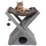 GOOPAWS Cat Foldable Tower Tree - Cat Toys and Beds & Cats Play Towers/Cat Scratching Post for Large Cats/larfe Cat House/Cat Accessories