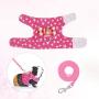 POPETPOP Small Animals Harness Vest and Leash Set, Adjustable Outdoor Walking Chest Strap Harness with Cute Bowknot for Rabbit, Guinea Pig Hamster