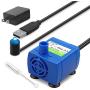 KutoraWorks Replacement Pump for Veken 84oz/2.5L Cat Water Fountain and isYoung Cat Fountain with Adaptor and Cleaning Brush