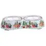 Certified International Special Delivery 12 oz. Double Serve Bamboo Fiber Pet Bowl with Stainless Steel Inserts, Multicolored Certified International Special Delivery 12 oz. Double Serve Bamboo Fiber Pet Bowl with Stainless Steel Inserts, Multicolored