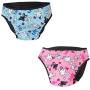 Comidox Premium Dog Diapers Female (Pack of 2) with Velcro Washable Reusable Sanitary Panties for Small to Large Dogs S Rabbit ?€損ink Rabbit -Blue
