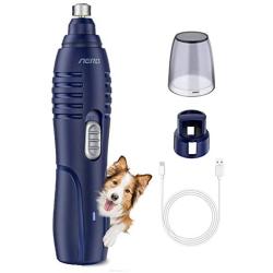 Aerb Dog Nail Grinder Clipper, Professional 2-Speed Rechargeable Electric Pet Nail Trimmer, Low Noise Powerful Painless Paws Dog Nail Grinder for Small Medium Large Dogs & Cats