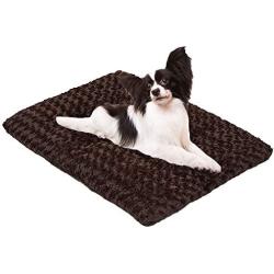 Auboa Dog Crate Bed with Cotton Cushion, Plush Ombré Swirl Kennel Mat for Small, Medium, Extra Large Pet