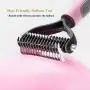 HXN Pet Grooming Tool, 2 Sided Grooming Rake with Comfortable Handle, Pet Dematting Comb Pet Undercoat Rake for Cats and Dog, Easy Knots, Mats, Tangles Removing HXN Pet Grooming Tool, 2 Sided Grooming Rake with Comfortable Handle, Pet Dematting Comb Pet Undercoat Rake for Cats and Dog, Easy Knots, Mats, Tangles Removing