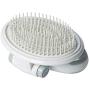 happyhund Dog Massaging & Deshedding Brush Foldable Handle & Durable Materials - Undercoat Rake Made Steel Alloy Pins & Massaging Brushes Soft Silicone Nubs