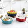 LIONWEI LIONWELI Ceramic No Spill Cat Bowl Dog Bowls pet Dish for Food and Water with Wood Base Stand