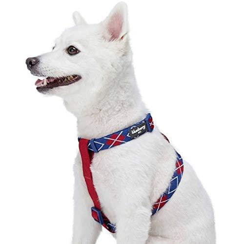 Blueberry Pet 2021 New 3 Patterns Scottish Argyle Dog Harnesses