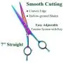 Moontay 7 Inches Dog Grooming Scissors Set, Reversible Thinning, Chunking, Curved, Straight Cat Pet Fur Trimming Blender Chunker Shears for Grooming Full Body, Professional Quality Moontay 7 Inches Dog Grooming Scissors Set, Reversible Thinning, Chunking, Curved, Straight Cat Pet Fur Trimming Blender Chunker Shears for Grooming Full Body, Professional Quality