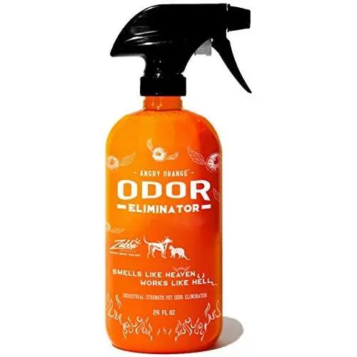 ANGRY ORANGE 24 oz Ready-to-Use Citrus Pet Odor Eliminator Pet Spray - Urine Remover and Carpet Deodorizer for Dogs and Cats