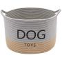Geyecete Dog Storage Basket Round Cotton Rope Basket Dog Toy Storage Basket - Laundry Basket Storage Bin Pet Toy Storage Boxes