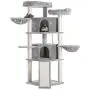 Hey-bro Extra Large Multi-Level Cat Tree Condo Furniture with Sisal-Covered Scratching Posts, 2 Bigger Plush Condos, 2 Perch Hammock, Scratching Posts Smoky Gray MPJ031G Hey-bro Extra Large Multi-Level Cat Tree Condo Furniture with Sisal-Covered Scratching Posts, 2 Bigger Plush Condos, 2 Perch Hammock, Scratching Posts Smoky Gray MPJ031G