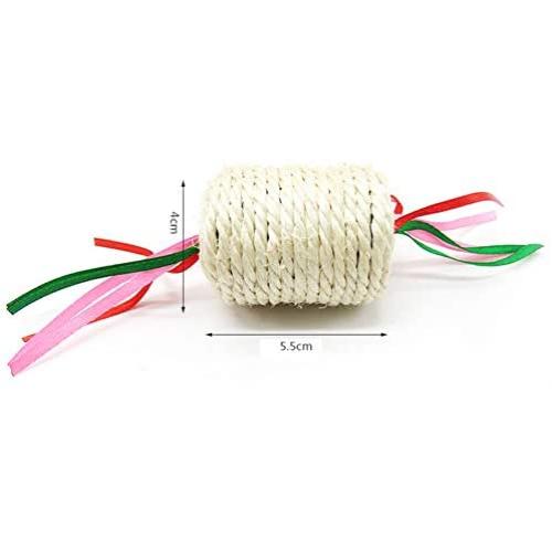 Pet Cat Funny Toy Cat Sisal Molar Toy Pet Kitten Chew Play Toy Durable Cats Scratching Training Toys Interactive Teeth Cleaning 1PC
