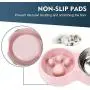 JIUZO Slow Feed Dog Bowl Small,Double Slow Feed Bowl of Dog,Catfeeders and Waterers Pink JIUZO Slow Feed Dog Bowl Small,Double Slow Feed Bowl of Dog,Catfeeders and Waterers Pink