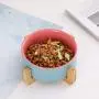 LIONWEI LIONWELI Ceramic Cat Dog Bowl Dish with Wood Stand No Spill Pet Food Water Feeder Cats Small Dogs LIONWEI LIONWELI Ceramic Cat Dog Bowl Dish with Wood Stand No Spill Pet Food Water Feeder Cats Small Dogs