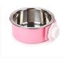 Love Dream Crate Dog Bowl Removable Stainless Steel Water Food Feeder Bowls Cage Coop Cup for Cats, Dogs, Rabbits and Small Animals