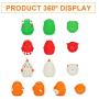 Squeaky Pet Dogs Toy with Cute Face Interactive Fetch Play Chewing Sound Squeak Rubber Latex Toy for Puppy Small Dogs 4Pcs
