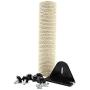 LUCKSTAR Cat Scratching Post - 13.8'' Wall Mounted Sisal Scratching Post for Cat Cage Grinding Claws Cat Toy Cat Accessories Exerciser for Cats or Kitty (White)