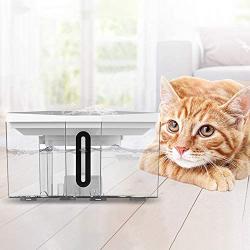 Chenteshangmao Pet Smart Water Dispenser Automatic Cycle Dog Cat Drinking Basin Electric Water Feeder Three-Layer Filter Double Purification Fountain Type Water Mute ABS 2.5L v5