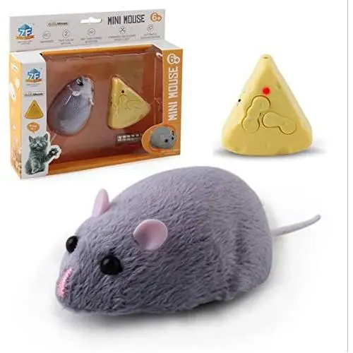 ASFC Wireless Remote Control Mouse Toy, Cheese Infrared Remote Control Simulated, Scary Friends Toys,Cats Toy (Dark Grey) ASFC Wireless Remote Control Mouse Toy, Cheese Infrared Remote Control Simulated, Scary Friends Toys,Cats Toy (Dark Grey)