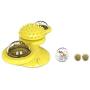 PICKME 3 in 1 Multifunctional Cat Toy Windmill Cat Toy Turntable Teasing Cat Toy Scratching Cat Hair Brush Cat Tooth Brush with Titanium Pet,2Pack