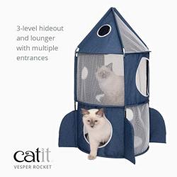 Catit Vesper Rocket Cat Tower, Blue, 42001