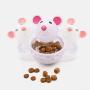 Cat Food Dispenser Toy,Puss Slow Feeder Cat Food Ball,Automatic Spinning Cat Mouse Toy Pet Food Ball Cat Feeder for Cats and Kitten