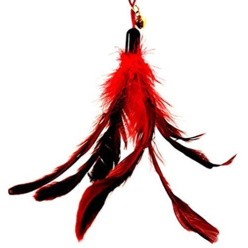 ocijf179 Cat Teaser Replacement Head Pet Cat Kitten Teaser Bell Feather Wand Funny Interactive Toy Replacement Head - Blue