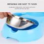 THEMART Double Dog Cat Bowls Premium Stainless Steel Pet Bowls No-Spill Resin Station, Pet Food Water Feeder with Automatic Water Bottle