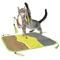 Kitty City SP-0778-CS01 Wobble Play Mat, Cat Toy, Scratching Mat, Cat Scratching Toy, Large