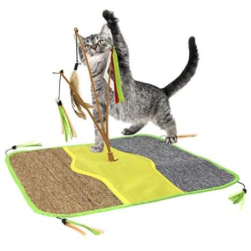 Kitty City SP-0778-CS01 Wobble Play Mat, Cat Toy, Scratching Mat, Cat Scratching Toy, Large