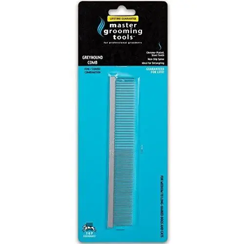 Master Grooming Tools Fine/Coarse Steel Greyhound Comb