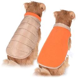 Mile High Life | Windproof Reversible Dog Vest | Waterproof Winter Dog Coat | Fleece Lining with Adjustable Chest Size | Easy Step in Closure | Small Dogs Cats Pets