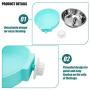 Bac-kitchen Crate Dog Bowl - Removable Stainless Steel Hanging Pet Cage Bowl Food & Water Feeder Coop Cup for Cat Puppy Bird Pets Guinea Pigs