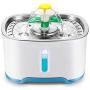 Cat Dog Water Fountain with LED Light, Ultra Quiet&Re-Circulating, Triple Filtration Automatic Drinking Dispenser for Pets (2.5L)