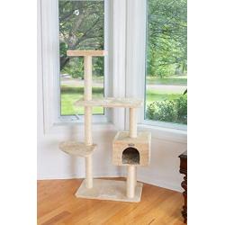 GleePet GP78560321 Cat Tree, 57-Inch, Beige