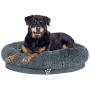 Utotol Donut Dog Bed, Self-Warming Faux Fur Calming Pet Bed Comfortable Round Cuddler Dog Bed for Small/Medium/Large Dogs and Cats Up 40-100 lbs