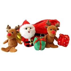 Midlee Santa Sleigh Find a Toy Christmas Dog Toy