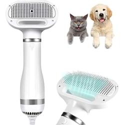 MASALING Dogs Hair Dryer, Newest 2021 Dog Hair Grooming Dryer with Slicker Brush Quiet 3 Heat Settings, Professional Pet Grooming Drying Blower for Small and Medium Dogs and Cats