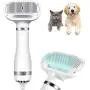 MASALING Dogs Hair Dryer, Newest 2021 Dog Hair Grooming Dryer with Slicker Brush Quiet 3 Heat Settings, Professional Pet Grooming Drying Blower for Small and Medium Dogs and Cats